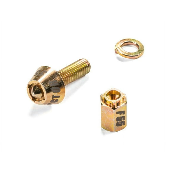 Factor 55 Winch Mount Lock Bolt 00001 42437; Key Patterned Tapered Head; 3/8 Inch-16 Thread Size; Carbon Steel; Single