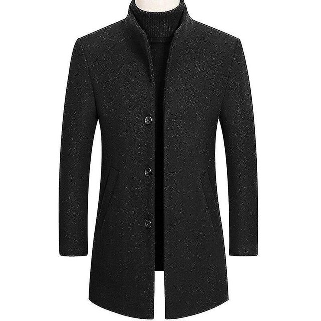 Abrigo de lana para HOMBRE, abrigo para hombre, abrigo de lana de nuevo estilo de otoño e invierno para hombre, ropa informal de negocios de longitud media para hombre, abrigos para hombre