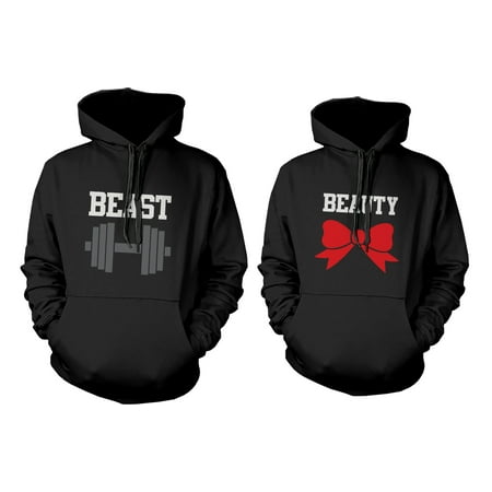 Beauty and Beast Couples Hoodies Cute His and Her Matching Outfit