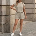 thumbnail image 5 of Lumtrix Womens 2 Piece Short Sets Cap Sleeve Summer 2026 Matching Lounge Casual Outfits Travel Beach Vacation Sweatsuit Khaki S, 5 of 5