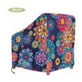 thumbnail image 7 of Renewold Waterproof Outdoor Chair Covers Anti-UV Wind-Proof Patio Swivel Chair Covers for Lawn Patio Furniture Fits up to 38W x 38D x 36H Inches, Bohemian Flower Purple, 7 of 7