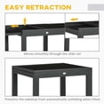 thumbnail image 4 of Extendable Outdoor Dining Table - Black Aluminum & Tempered Glass Patio Table, 63" | Perfect for Backyard, Deck & Garden Entertaining, 4 of 7