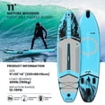 thumbnail image 3 of MSEASFREE 11 ft Inflatable Paddle Board Stand up Paddle Board All-Purpose Fishing Board with Full SUP Accessories, 3 of 9