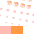 thumbnail image 2 of Fofosbeauty 24pcs Square Toe Fake Press-on Nails for Girls Women,White Edged Yellow Flower#Summer Hot, 2 of 9