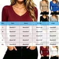 thumbnail image 3 of BLVB Women's Long Sleeve T Shirts V Neck Slim Fit Tops Ribbed Knit Layering Casual Basic Going out Tees Fall Clothes, 3 of 6