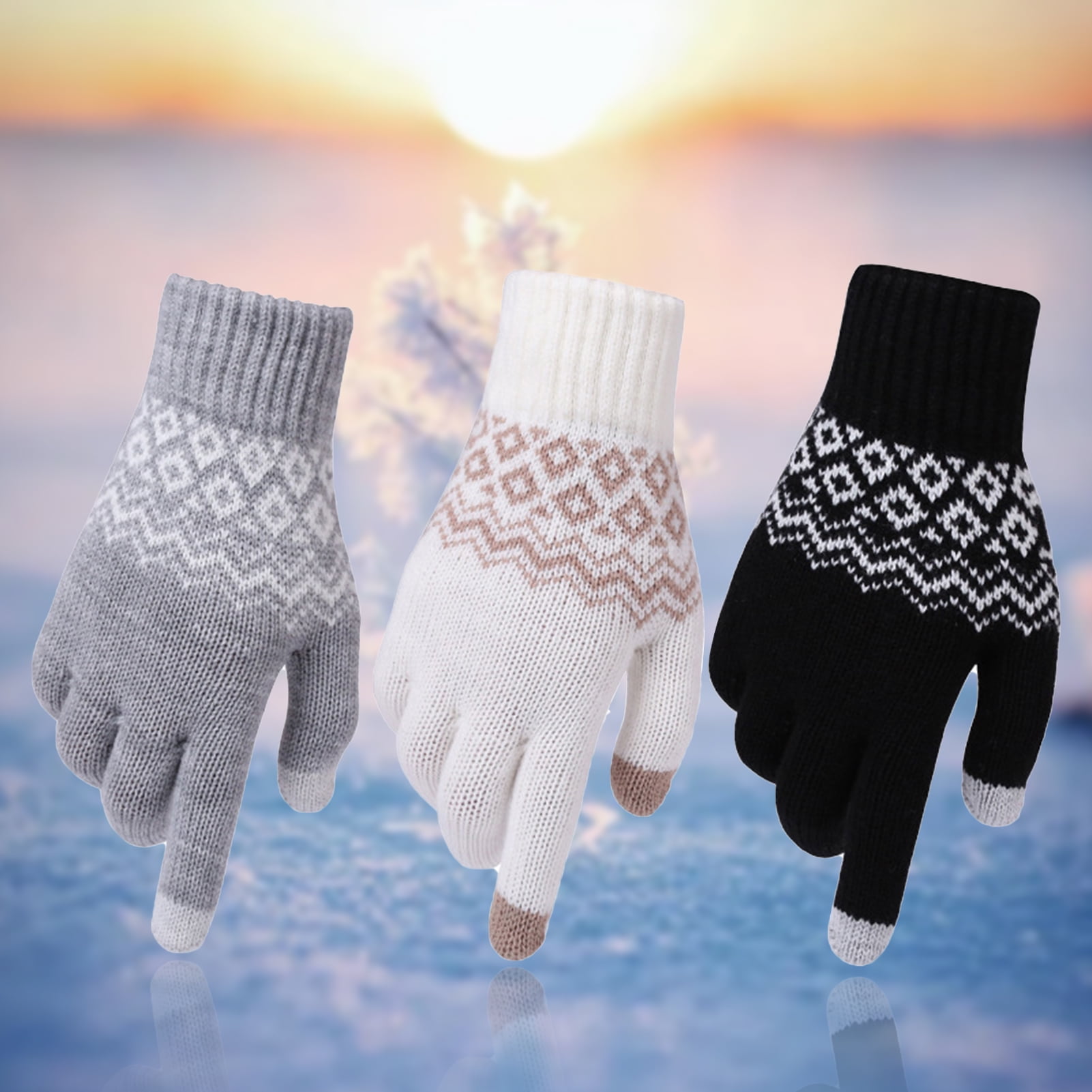 thermal knit cold weather work gloves