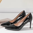 thumbnail image 3 of DADAWEN Women's Pumps Stiletto Heels Pointed Toe Black Wedding Dressy Shoes 7 US, 3 of 6