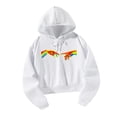 thumbnail image 4 of Tops de manga larga con capucha para mujer, ropa de calle transpirable, Sudadera con capucha suave de otoño, jersey con capucha para mujer, para despl Blanco, 4 of 8