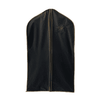 40'' Waterproof Black (Gold Trim) Vinyl Garment Bag - 1 Count  - Basic LTD