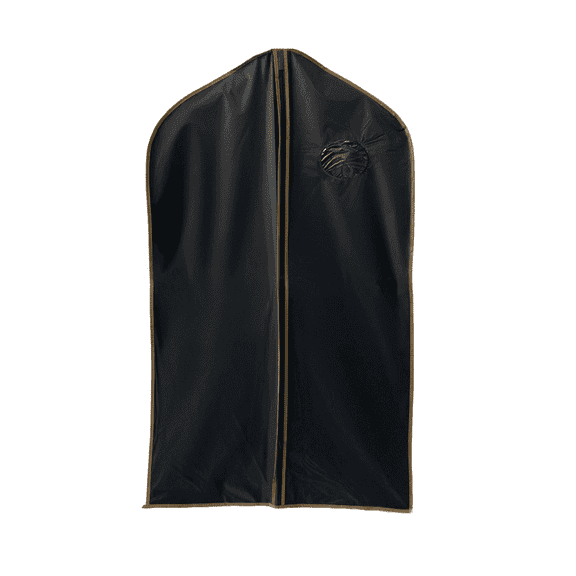 40'' Waterproof Black (Gold Trim) Vinyl Garment Bag - 1 Count  - Basic LTD