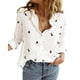 thumbnail image 1 of Blusa túnica de manga larga, camisa elegante con cuello en V, camisa con botones, camisa informal holgada de manga larga, 1 of 7