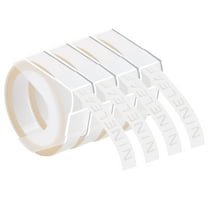 NineLeaf 4 Pack Compatible for Dymo 520101 3D Plastic Embossing Label 3/8'' x 9.8' White on Clear Label Tape