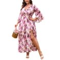 thumbnail image 1 of Vestido EYWOL Wedding Guest Spring 2025 con estampado floral rosa, 1 of 9