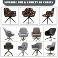 thumbnail image 6 of Xixirimido Halloween Ghost Cat Pumpkin Pattern Swivel Office Armrest Chair Covers Stretch Dining Chair Cover, Mid-Back Desk Chair Slipcover Removable Accent Armchair Protector, 6 of 7