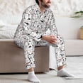 thumbnail image 6 of Bingfone Men's Pajama Set 2 Piece Loungewear PJs, Long Sleeve with Pajama Pants-Cute Cat, 6 of 7