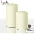 thumbnail image 5 of Hyoola 2 x 4 Ivory Unscented European Made Pillar Candles, Dripless Paraffin Wax with Smokeless Cotton Wicks, 24-Pack, 5 of 9