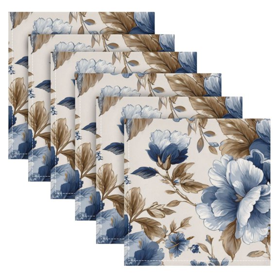 Cloth Napkins Set of6 100% Satin Peachskin Velvet 20x20inx6 Napkins Cloth napkins are washable Soft and Absorbent Elegant Orchids
