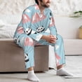 thumbnail image 5 of Wukai Cute Panda Flying in the Sky Men's Long-Sleeve Pajama Set - Comfortable Sleepwear with Button-Down Shirt and Pants-X-Large, 5 of 6