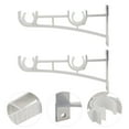 thumbnail image 3 of Spatiy 2Pcs Curtain Rod Bracket Double Curtain Bracket Heavy Duty Curtain Rod Curtain Fittings Aluminum Alloy Double Curtain Hooks ( White ), 3 of 6