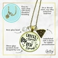 thumbnail image 5 of Pizza Cheesy Friends Necklace Gutsy Goodness Adult Female Bronze Metal Jewelry, 5 of 8