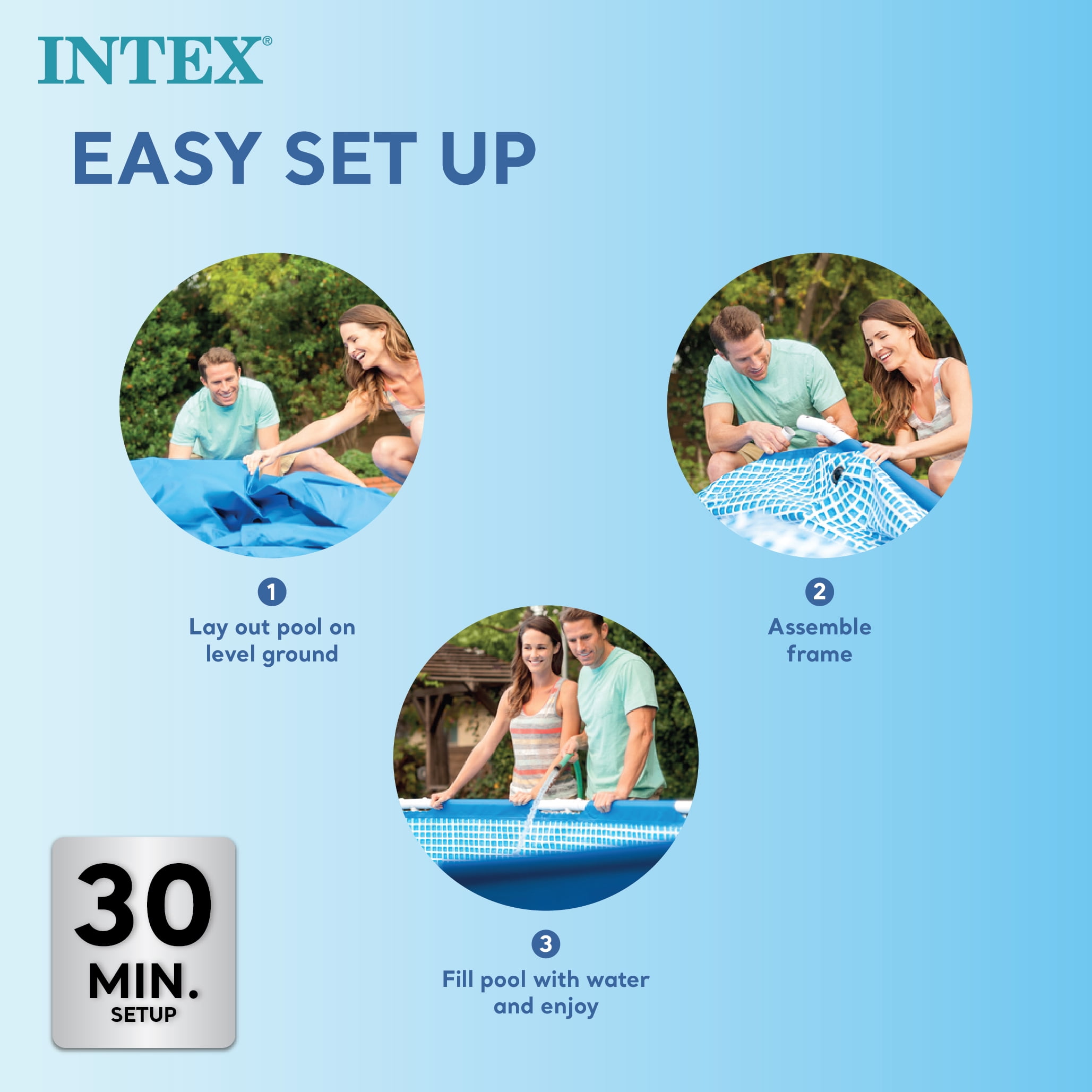 Open Box Intex Rectangular-Frame Above Ground Baby Splash Swimming Pool