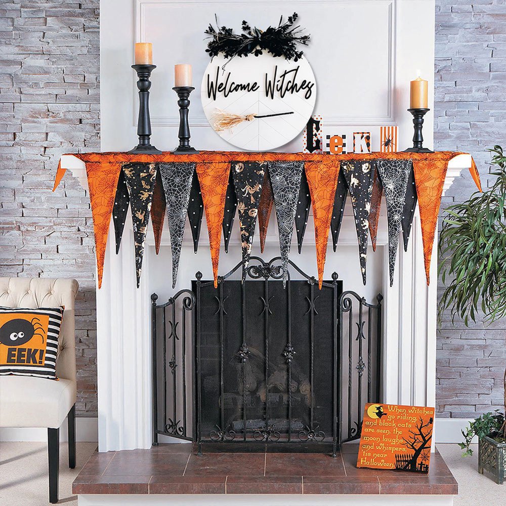 Panneau De Porte Halloween Sorcière En Bois - 20x20 Cm - Déco Effrayante Pour Entrée, Porche, Salon - Installation Facile Avec Corde