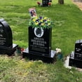 thumbnail image 3 of Headstone Flower Saddle,Large Artificial Cemetery Flowers for Grave,Cemetery Memorial Flowers for Outdoor Tombstone Decorations, 3 of 9