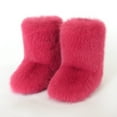 thumbnail image 2 of Plush Slipper Booties for Women Winter Warm Fashion Indoor Home Slip on Shoes Lightweight Casual Ankle Boots Hot Pink Size 11, 2 of 4