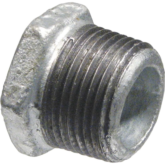 BK Products Galvanized Hexagon Bushing - Malleable Iron Class 150 - 0.5 in x 0.12 in