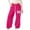 Hot Pink, variant on Gelikeya Girls Wide Leg Sweatpants Bowknot Open Bottoms Straight Leg Joggers Elastic Drawstring Joggers with Pockets Back To School Clothing, Wine & 11-12 Years