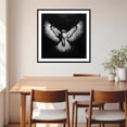 thumbnail image 2 of Moonow7 Majestic Hawk Wall Art Prints, Wildlife Bird Poster for Bedroom Living Room Office Decor, Minimalist Black and White Picture Artwork Aesthetic, Unframed Size 45x45 cm / 18x18”, 2 of 13