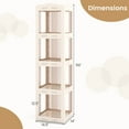 thumbnail image 3 of Costway 360° Spinning Bookcase with Swivel Base, 4-Tier Revolving Bookshelf Tower for Study, 3 of 9
