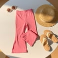 thumbnail image 2 of Girls Pants,Children's Fashion Versatile Casual Flared Pants Small Children's Solid Color Trousers 3 12 Years Old,Boys Jogger Pants,Pink,6-7 Years, 2 of 3