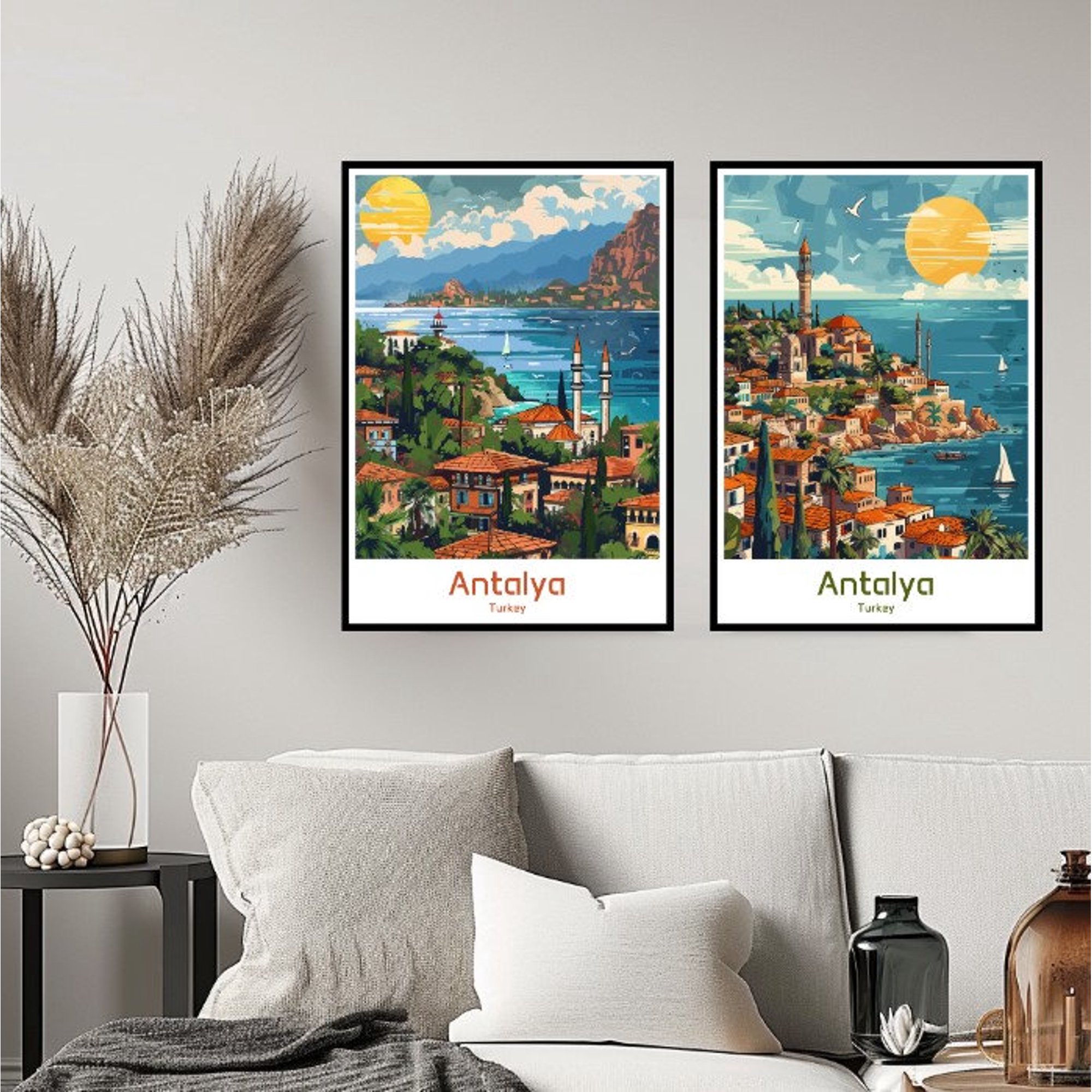 Antalya Turkey Travel Wall Poster, Set 2, Poster Only
