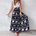 thumbnail image 4 of Angala Women's Vintage Floral High Waist Wide Leg Pants Casual Loose Fit Trousers Soft Beautiful Women's Casual Pants, 4 of 4