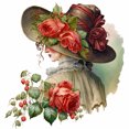 thumbnail image 1 of 5D DIY Lady Rose Kit Del 30x30cm, 1 of 9