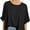 Black, variant on Women Oversized T-Shirt Loose Fit Workout Tops Short Sleeve Gym Basic Tee Shirt