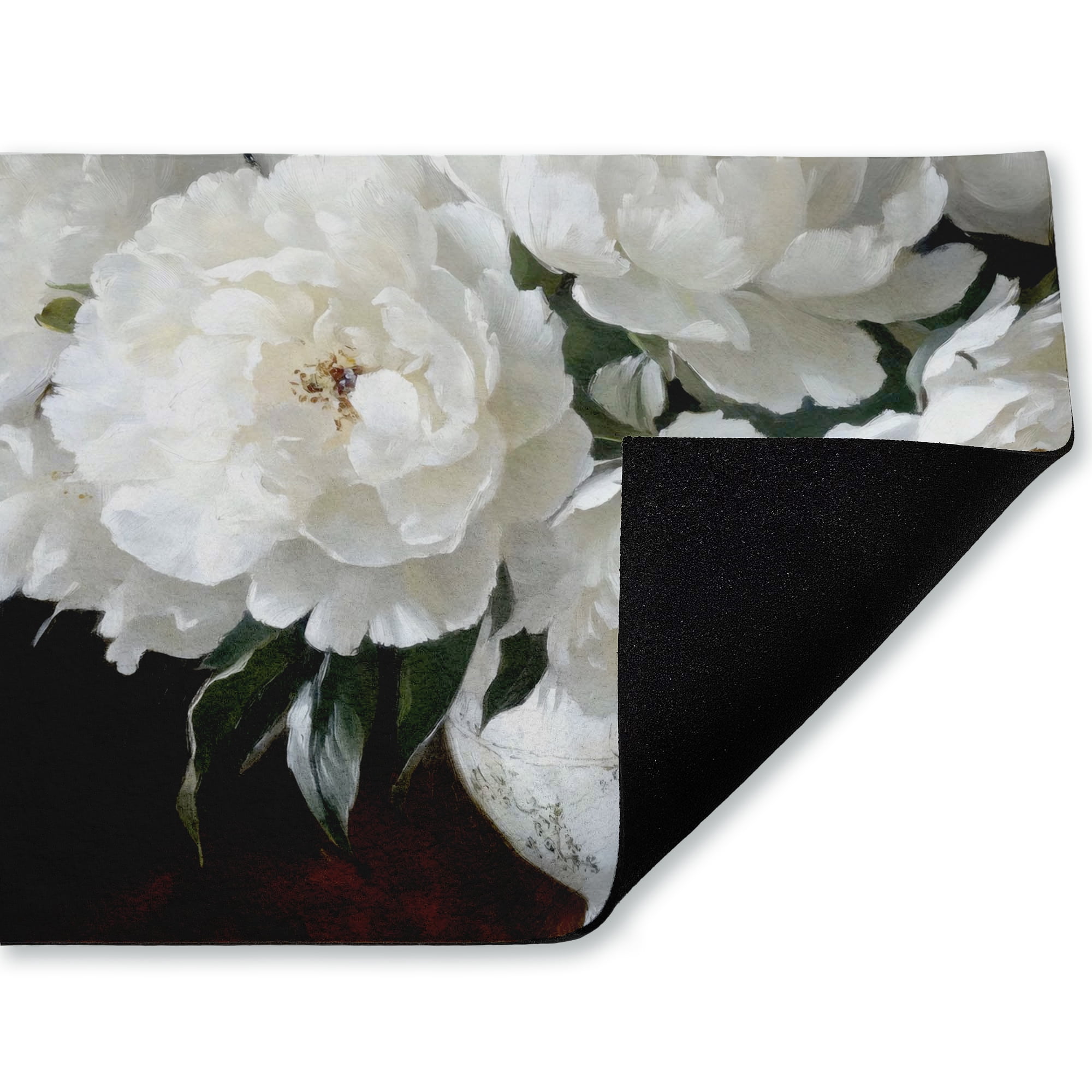 Stupell Industries White Flowers in China Vase Printed Outdoor Door Floor Mat, design by Petals Prints Design