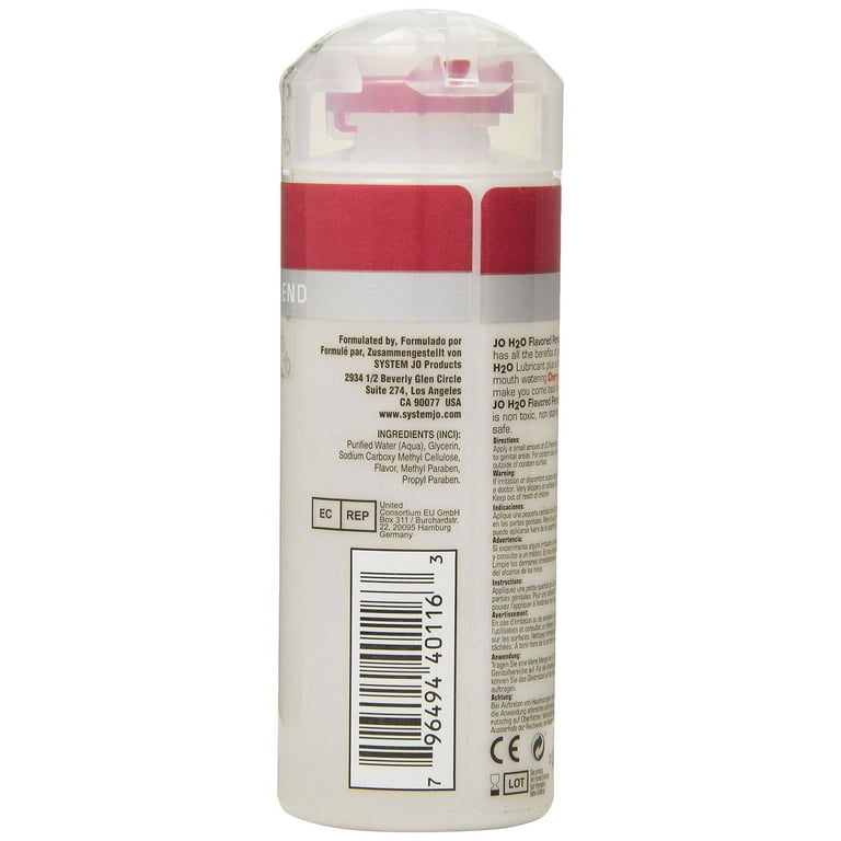 JO H2O Cherry Flavored Water Based Personal Sex Lubricant (4 oz