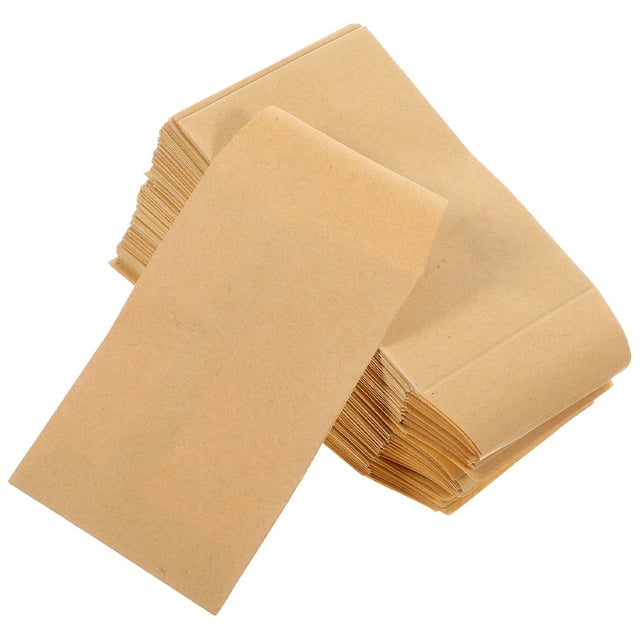 MOVTOTOP 50PCS Coin Saving Envelopes Sealing Kraft Packets for Fruit Vegetable Flower Storage