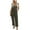 Olive Green, variant on Odeerbi Women Jumpsuit Rompers Overalls Summer Sleeveless High Waisted Solid Color Straight Pants Romper Pants Jumpsuits+Belt Black