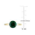 thumbnail image 2 of 1.85 Carat (ctw) Lab-Created Green Emerald Solitaire Ring in 10K Yellow Gold, 2 of 5