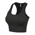 thumbnail image 3 of FashionMille Women's Cotton Basic Sleeveless Racerback Crop Sports Active Tank Top, 3 of 5