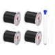 thumbnail image 1 of Conjunto de hilo elástico para pulseras de 104 pies y 0.7mm, 4 rollos de cordón para manualidades, negro, 1 of 6