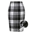 thumbnail image 2 of UFOUND Women Pencil Plaid Midi Skirt Autumn/Winter High Waist Fitted Knee Length Wool Skirt Leisure, 2 of 8