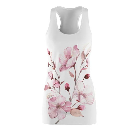 Women's Cut & Sew Racerback Dress (AOP) Dogwood Flowers