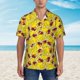 thumbnail image 2 of Fotbe Duck with Star Sunglasses Camisa Hawaiana para Hombre Unisex – Camisa Casual de Verano con Botones de Manga Corta de Algodón y Lino,Medium, 2 of 7