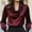 Wine Red, variant on MORTTIC Women's Elegant Solid Color Blouse with Draped Cowl Neck Long Sleeve Ruffle Shirt for Office Wear White,S