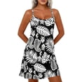 thumbnail image 5 of PRETTYGARDEN Women's Summer Dresses Casual Print Spaghetti Strap Sleeveless Sundress Beach Vacation Cover Ups, 5 of 10