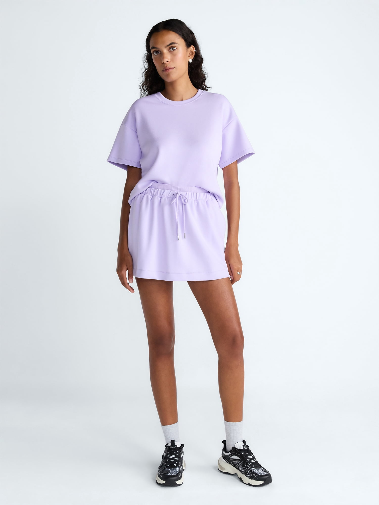 Scoop Women's and Women's Plus Scubaknit Double Waistband Skort, Sizes XS-4X